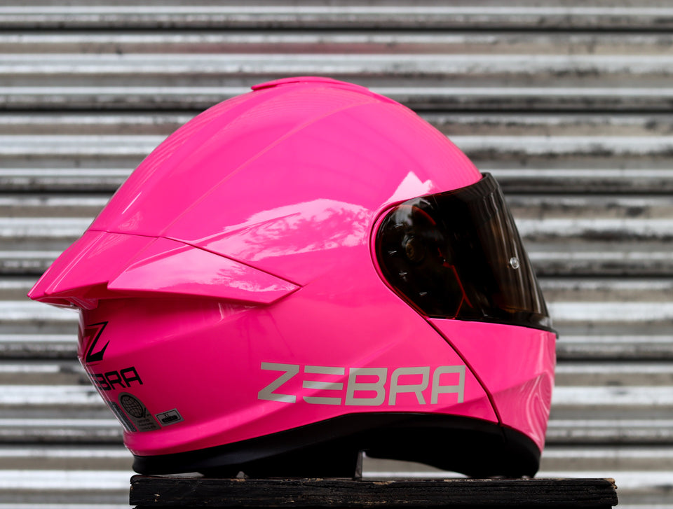 ZEBRA 767 GLOSS PINK MODULAR (DUAL VISOR) WITH FREE CLEAR LENS