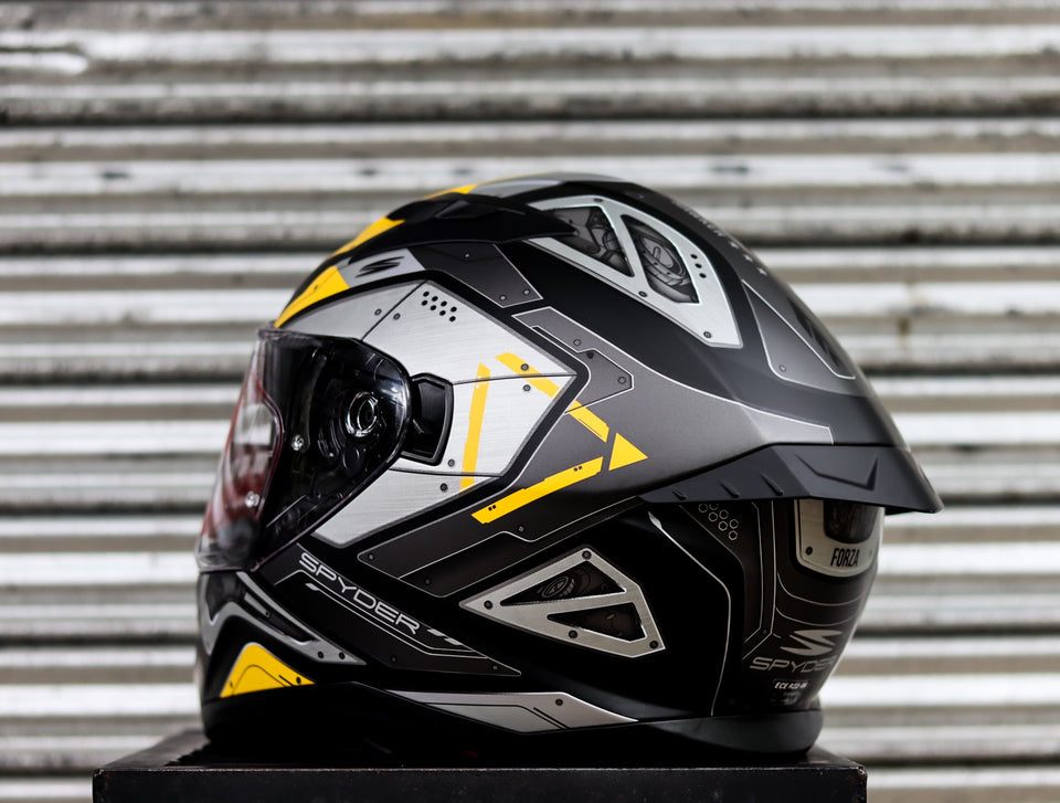 SPYDER FORZA GD 3211M-B S MATTE BLACK YELLOW S1 FULLFACE WITH FREE CLEAR LENS