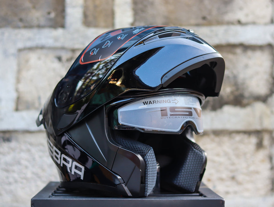 ZEBRA YM 627 GLOSS BLACK MODULAR WITH FREE CLEAR LENS