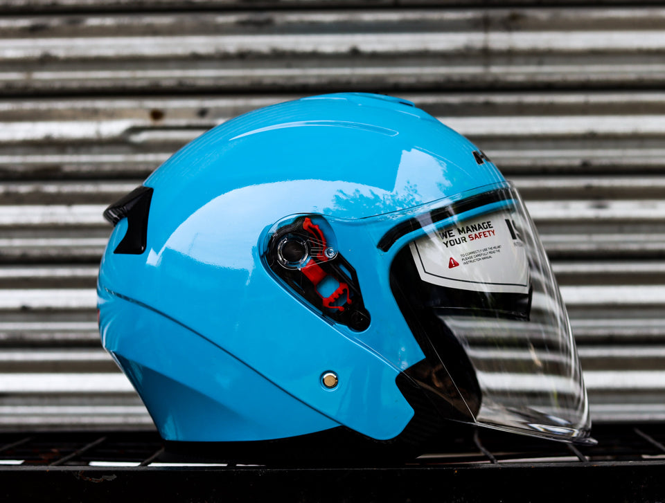 HNJ 006 LIGHT BLUE DUAL VISOR