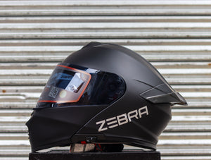 ZEBRA A113 RITZY MATTE BLACK (DUAL VISOR) WITH FREE CLEAR LENS