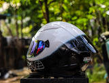 GILLE 135 TWO TONE BLACK WHITE (DUAL VISOR)