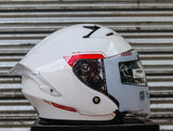 SPYDER FUEL PD 1601 FR ARTIC WHITE RED SO V2 DUAL VISOR WITH FREE CLEAR LENS