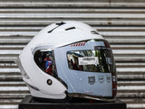 SPYDER FUEL PD 1501 SS ARTIC WHITE SILVER SO V2 DUAL VISOR WITH FREE CLEAR LENS