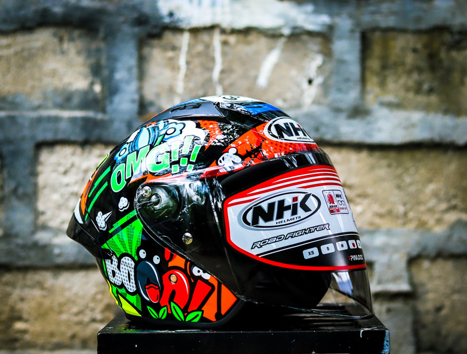NHK N1 MAX BO BEN BLACK GLOSSY HALF FACE