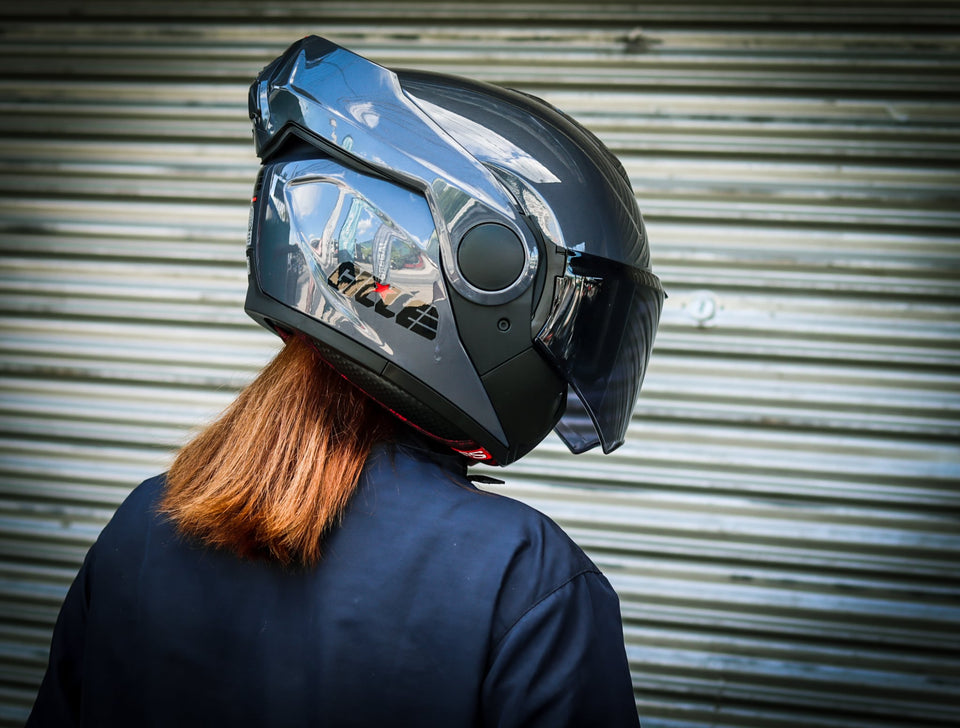 GILLE ILM-Z501 VERTIX PLAIN GRAY (DUAL VISOR