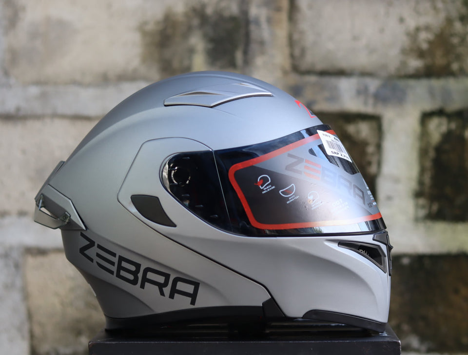 ZEBRA YM 627 MATTE GRAY MODULAR WITH FREE CLEAR LENS