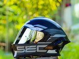 SEC ACE SPORT BLACK GRAY WHITE!! WITH FREE CLEAR LENS (DUAL VISOR)
