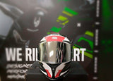 SEC ACE SPORT WHITE BLACK RED!! WITH FREE CLEAR LENS (DUAL VISOR)