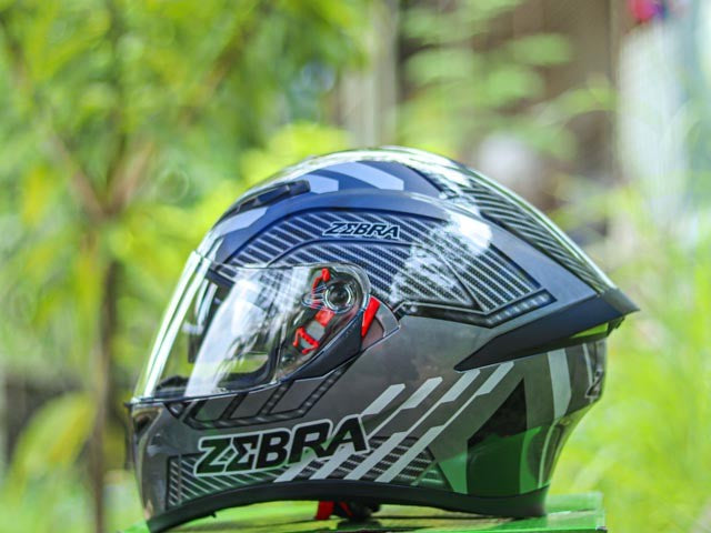 ZEBRA YM 611 WALKER GRAY SILVER!! (DUAL VISOR)