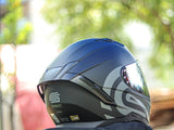 SEC HERO SOLID MATTE BLACK DARK GRAY!! WITH FREE CLEAR LENS (DUAL VISOR)