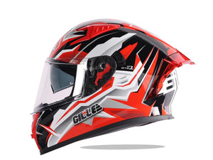 GILLE GTS - V1 135 HASTE BLACK RED! FREE CLEAR LENS & SPOILER (DUAL VISOR)