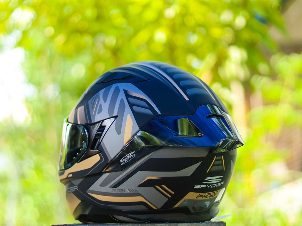 SPYDER FURY 3G71M GS MATTE BLACK GOLD!! FREE CLEAR LENS (DUAL VISOR)