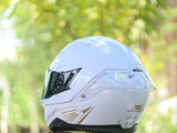 SPYDER FURY 1G01 ARTIC WHITE GOLD V2!! FREE CLEAR LENS (DUAL VISOR)