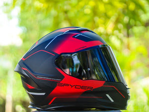 SPYDER CORSA 3651M S MATTE BLACK RED!! WITH FREE CLEAR LENS (DUAL VISOR)