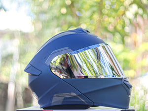 SPYDER FORCE 7001M SS MATTE MET BLUE V2!! FREE CLEAR LENS (DUAL VISOR)