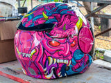 FTR XR 300 URBAN MEDUSA GLOSS PINK DUAL VISOR!! WITH FREE CLEAR LENS!!