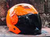 FTR XR 300 URBAN SOLID GLOSS ORANGE DUAL VISOR!! WITH FREE CLEAR LENS!!