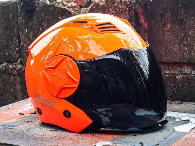 FTR XR 300 URBAN SOLID GLOSS ORANGE DUAL VISOR!! WITH FREE CLEAR LENS!!