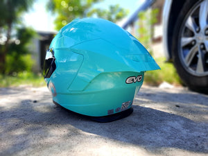 EVO GT PRO TORTOISE BLUE SILVER LENS INSTALLED WITH FREE CLEAR LENS (DUAL VISOR)
