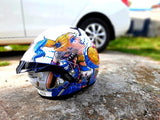 SPYDER PHOENIX+ 17N5 FP NEO SERIES ACE WHITE PINK!!FREE CLEAR LENS BUILT IN SPOILER (SINGLE VISOR)