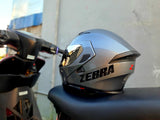 ZEBRA FF805 MODULAR HONDA GREY! FREE CLEAR LENS (DUAL VISOR)