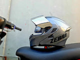 ZEBRA FF805 MODULAR HONDA GREY! FREE CLEAR LENS (DUAL VISOR)