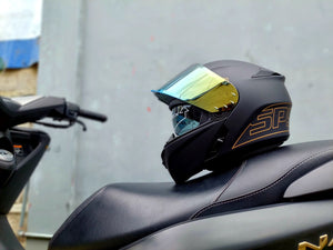 SPYDER MODULAR ROVER PD 390M GS MATTE BLACK  GOLD !!GOLD LENS INSTALLED WITH FREE CLEAR LENS INSTALLED (DUAL VISOR)