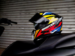 SHIFTER R1 PHILIPPINES YELLOW BLUE RED !! WITH FREE CLEAR LENS (DUAL VISOR)