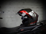 ZEBRA FF805 MODULAR #5 BLACK RED! FREE CLEAR LENS (DUAL VISOR)