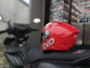 EVO SVX -02 GLOSS RED WITH FREE CLEAR LENS (DUAL VISOR)