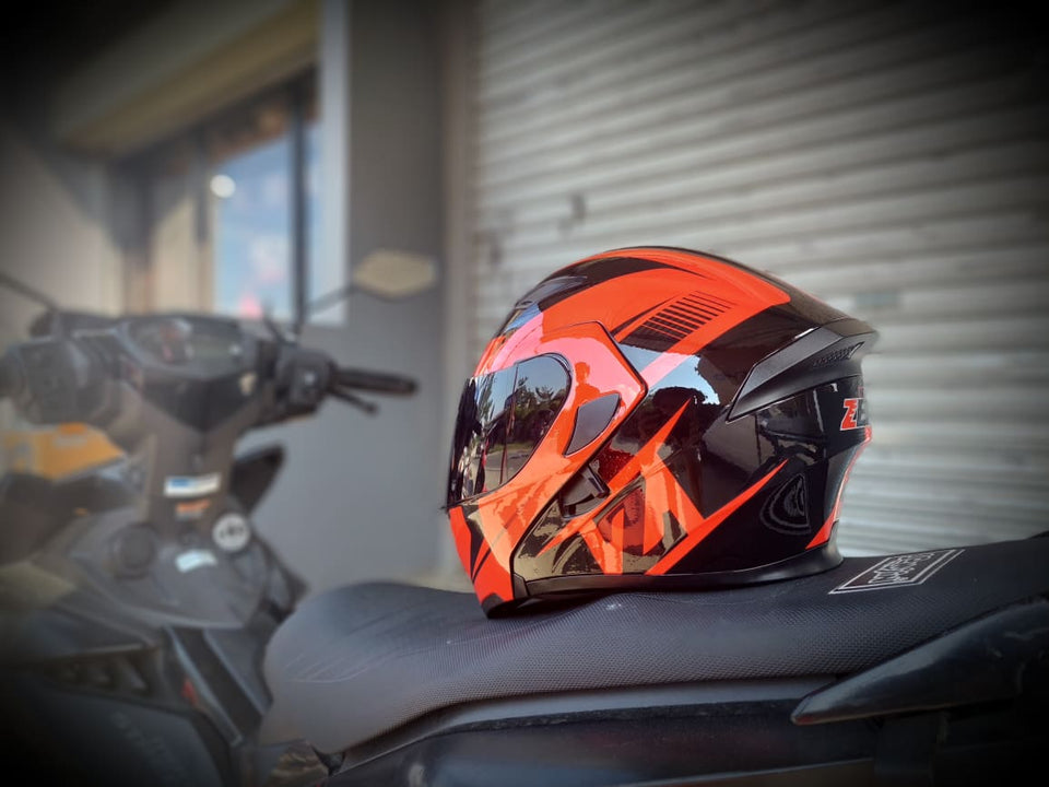 ZEBRA FF805 #3 MODULAR RED BLACK! FREE CLEAR LENS (DUAL VISOR)