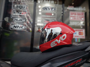 EVO SVX -02 GLOSS RED WITH FREE CLEAR LENS (DUAL VISOR)