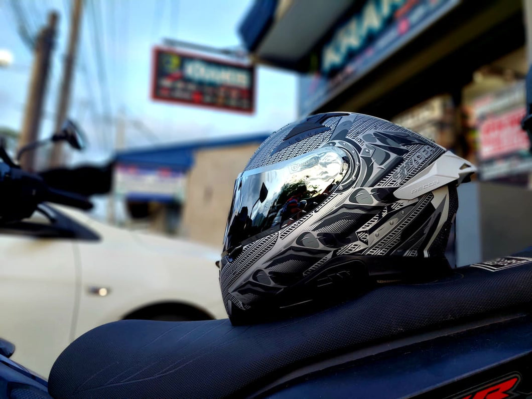 SPYDER SPY NEO RECONE 2 DARK WING 456M_SS MATTE BLACK SILVER!! FREE CLEAR LENS & SPOILER (DUAL VISOR)
