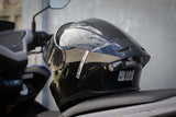SEC RISE V.2 MODULAR GLOSS BLACK WITH FREE CLEAR LENS (DUAL VISOR)