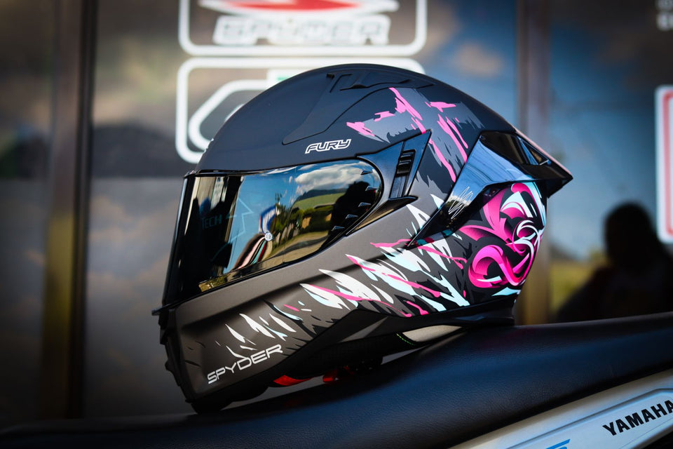 SPYDER FURY NEO GD 393M S BLACK PINK!! FREE CLEAR LENS (DUAL VISOR)