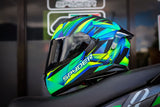 SPYDER ROGUE GD 3N41M S MATTE BLACK NEON YELLOW!! FREE CLEAR LENS & SPOILER (DUAL VISOR)