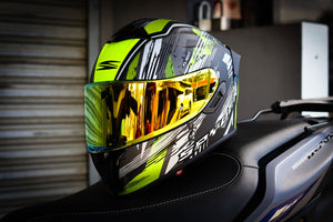 SPYDER GDD 321M FG FLIGHT MATTE BLACK NEON YELLOW REED!!WITH FREE CLEAR LENS (DUAL VISOR)