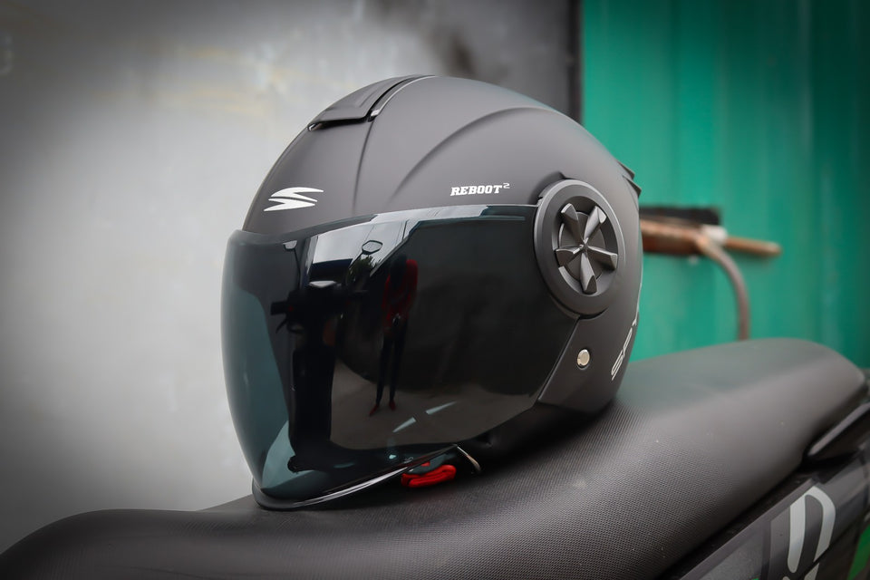 SPYDER REBOOT 2 3001M S MATTE BLACK FREE CLEAR LENS!! HALF FACE (SINGLE VISOR)