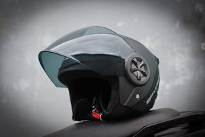 SPYDER REBOOT 2 3001M S MATTE BLACK FREE CLEAR LENS!! HALF FACE (SINGLE VISOR)