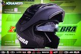 ZEBRA FF805 MODULAR MATTE BLACK! FREE CLEAR LENS (DUAL VISOR)