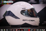 SPYDER FURY 1001 SSIR/SS ARTIC WHITE WITH FREE CLEAR LENS (DUAL VISOR)