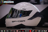 SPYDER FURY 1001 SSIR/SS ARTIC WHITE WITH FREE CLEAR LENS (DUAL VISOR)