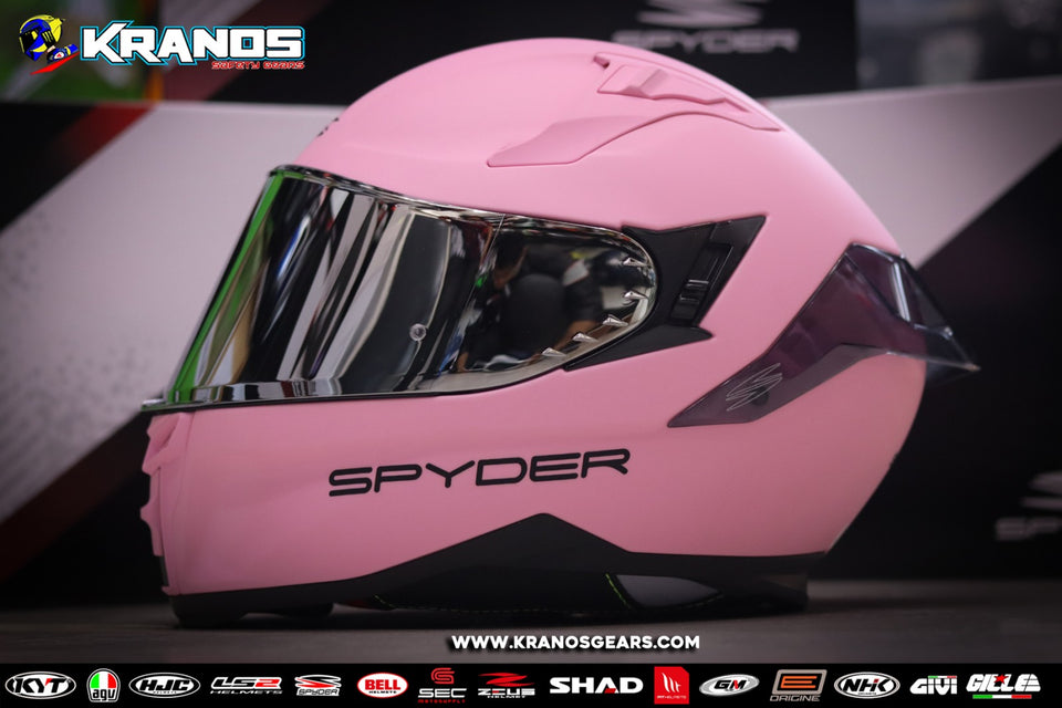 SPYDER FURY 9001 M SS NUDE PINK WITH FREE CLEAR LENS (DUAL VISOR)