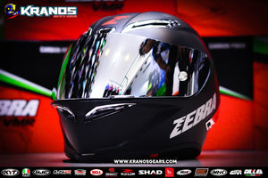 ZEBRA 795 PLAIN MATTE BLACK!! FREE CLEAR LENS (SINGLE VISOR)