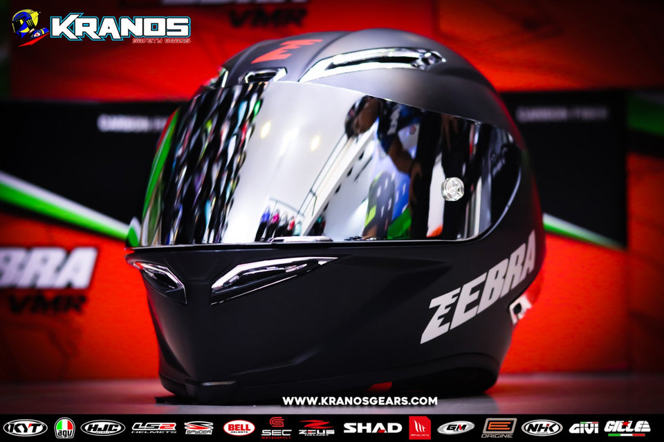 ZEBRA 795 PLAIN MATTE BLACK!! FREE CLEAR LENS (SINGLE VISOR)