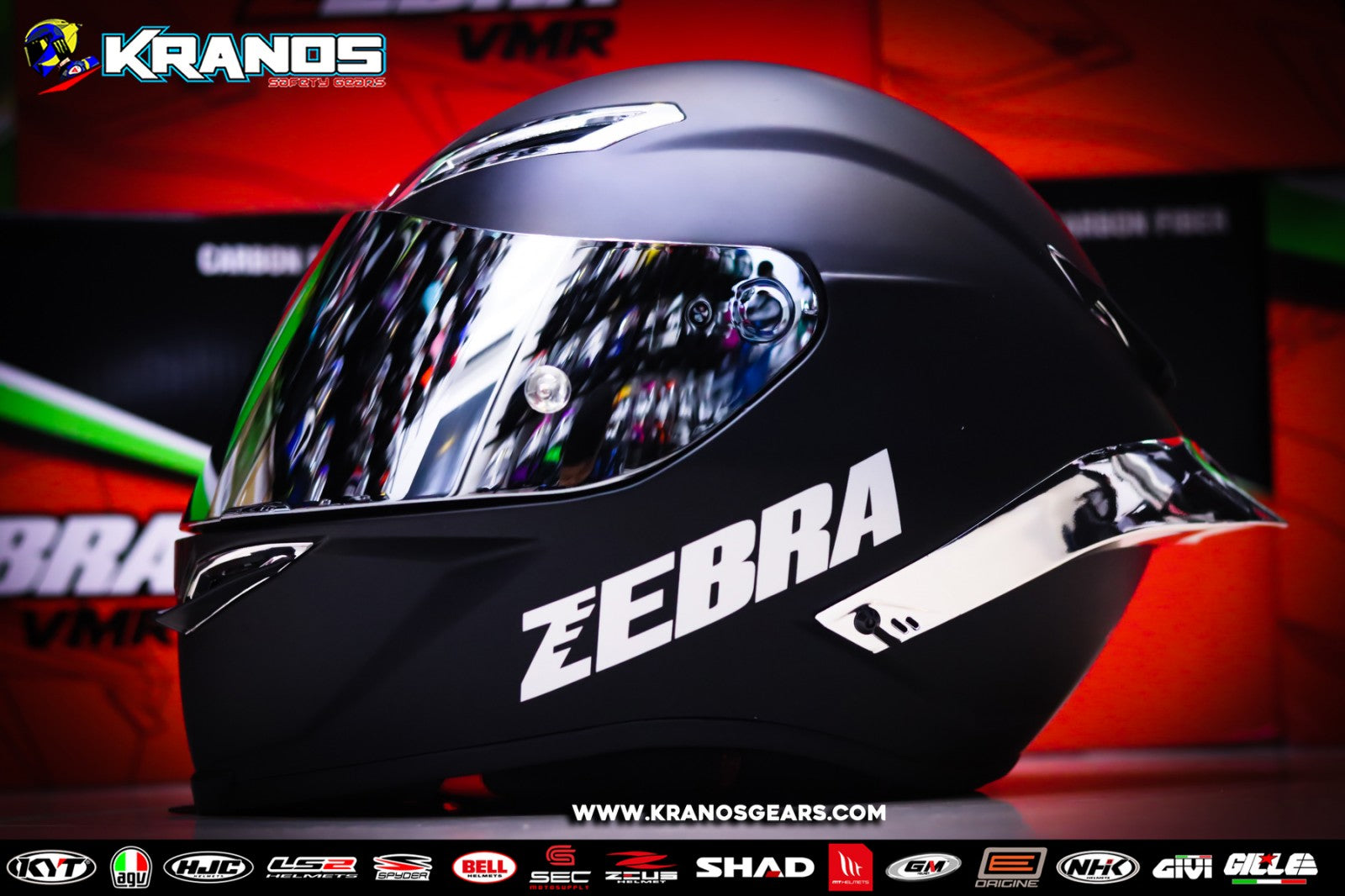 Zebra helmet matte store black