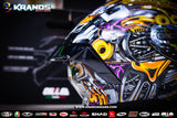 GILLE GTS -1 ANDROID BLACK YELLOW! FREE CLEAR LENS & 2 SPOILER (DUAL VISOR)