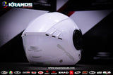SPYDER REBOOT 1001 SS ARTIC WHITE !!WITH FREE CLEAR LENS HALF FACE (SINGLE VISOR)