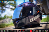 ZEBRA YM 611 VENOM CHAMELLION PURPLE! FREE SPOILER & FREE CLEAR LENS (DUAL VISOR)